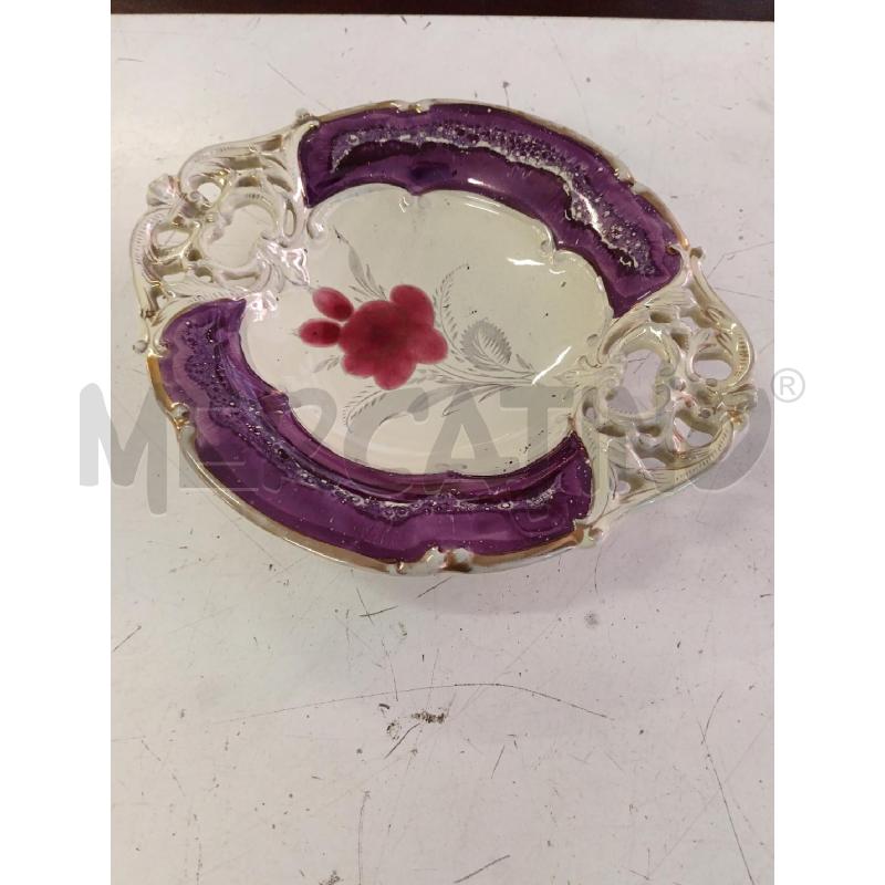 PIATTO CERAMICA DECORI VIOLA  | Mercatino dell'Usato Milano centrale 1