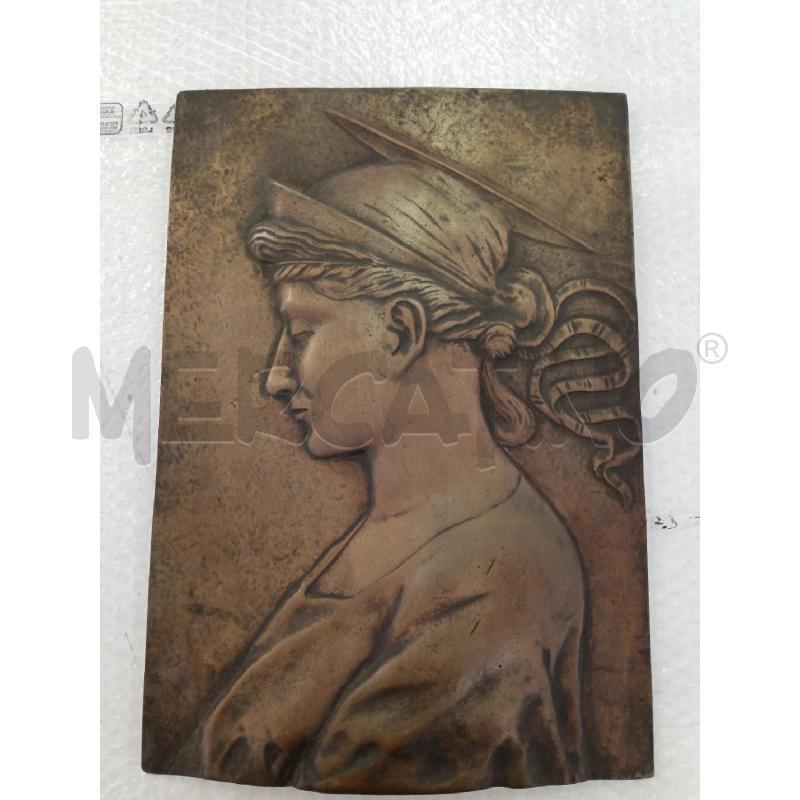 PLACCA BRONZO BASSORILIEVO SANTA CATERINA | Mercatino dell'Usato Milano centrale 1
