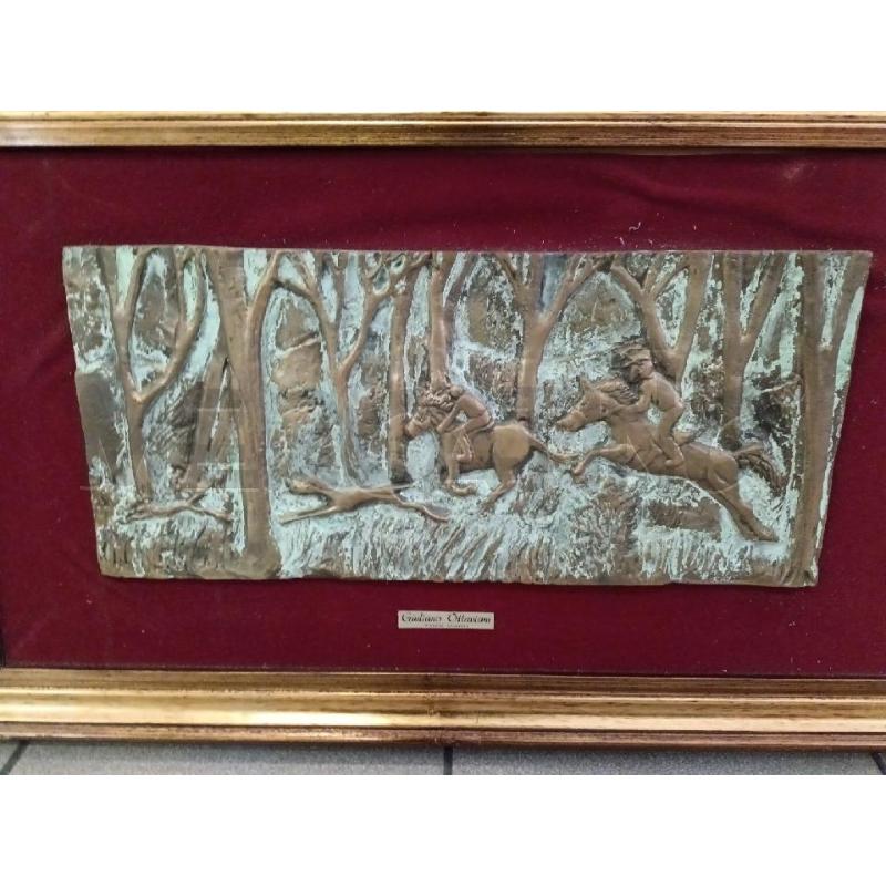 PLACCA IN BRONZO OTTAVIANI CACCIA | Mercatino dell'Usato Milano centrale 2