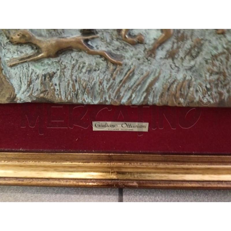 PLACCA IN BRONZO OTTAVIANI CACCIA | Mercatino dell'Usato Milano centrale 3