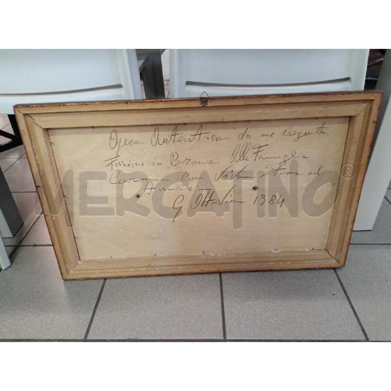 PLACCA IN BRONZO OTTAVIANI CACCIA | Mercatino dell'Usato Milano centrale 4