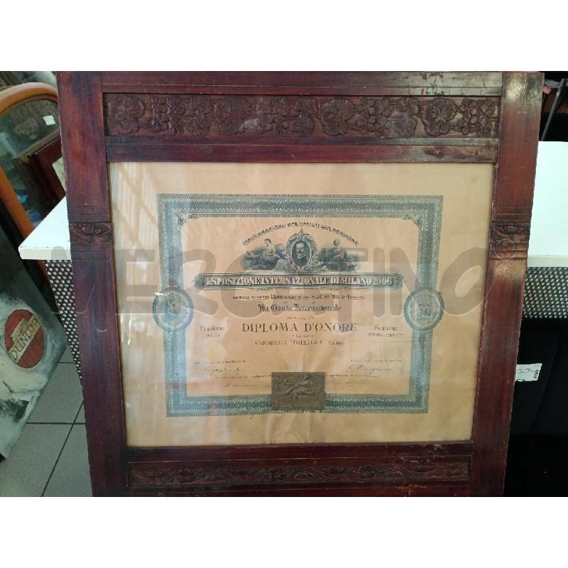 QUADRO DIPLOMA D'ONORE  | Mercatino dell'Usato Milano centrale 1