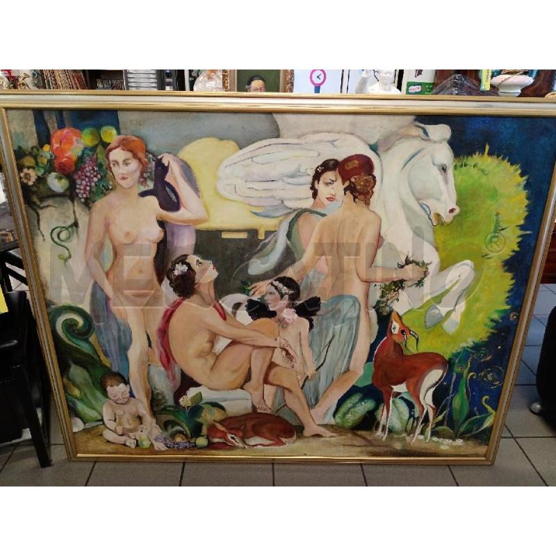 QUADRO OLIO SU TELA RAFIGURANTE ANCIELLE | Mercatino dell'Usato Milano centrale 1
