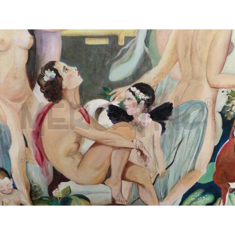 QUADRO OLIO SU TELA RAFIGURANTE ANCIELLE | Mercatino dell'Usato Milano centrale 2