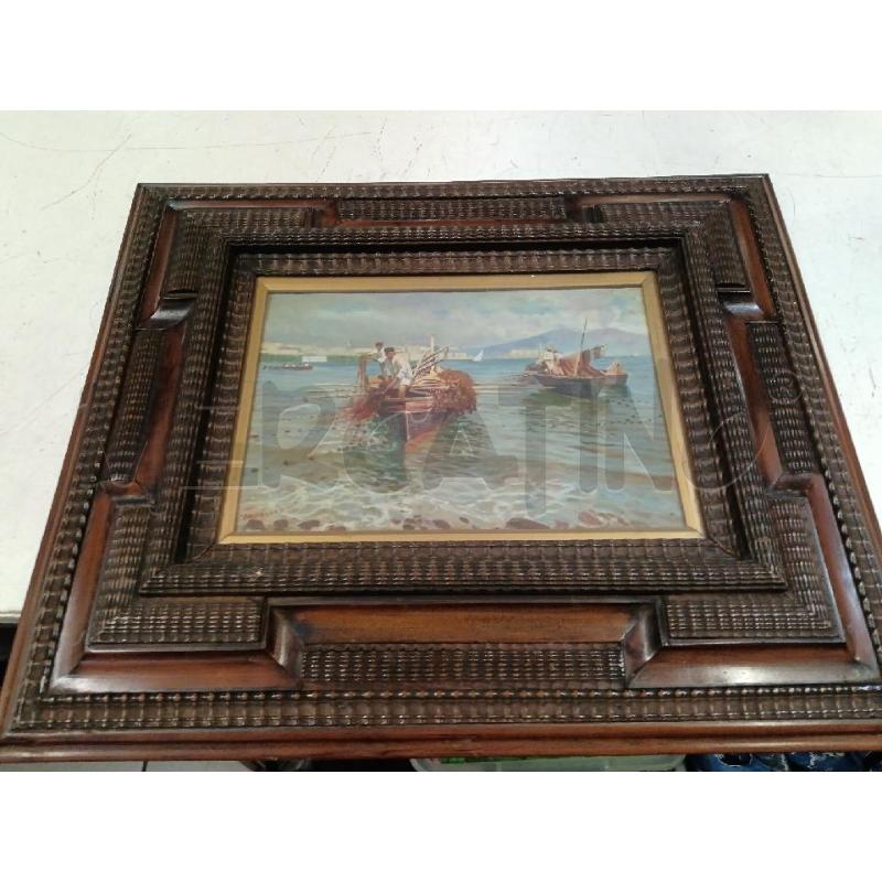 QUADRO PRATELLA MARINAI IN BARCA  | Mercatino dell'Usato Milano centrale 1