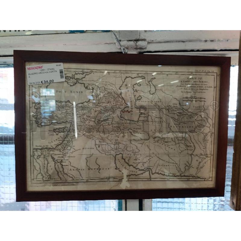 QUADRO VECCHIA CARTINA  | Mercatino dell'Usato Milano centrale 1