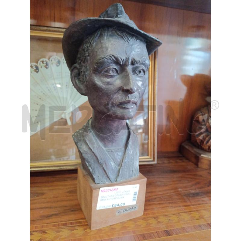 SCULTURA GESSO VISO UOMO AUTORE DUMA  | Mercatino dell'Usato Milano centrale 1