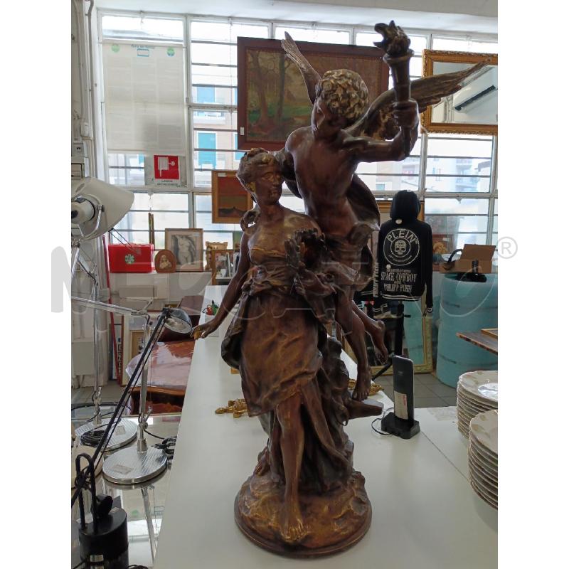SCULTURA MATHURIN MOREAU IL GENIO E LA SCIENZA | Mercatino dell'Usato Milano centrale 1