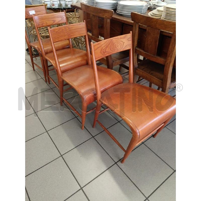 SEDIE PZ 4 VINTAGE BORDO STONDATO | Mercatino dell'Usato Milano centrale 1
