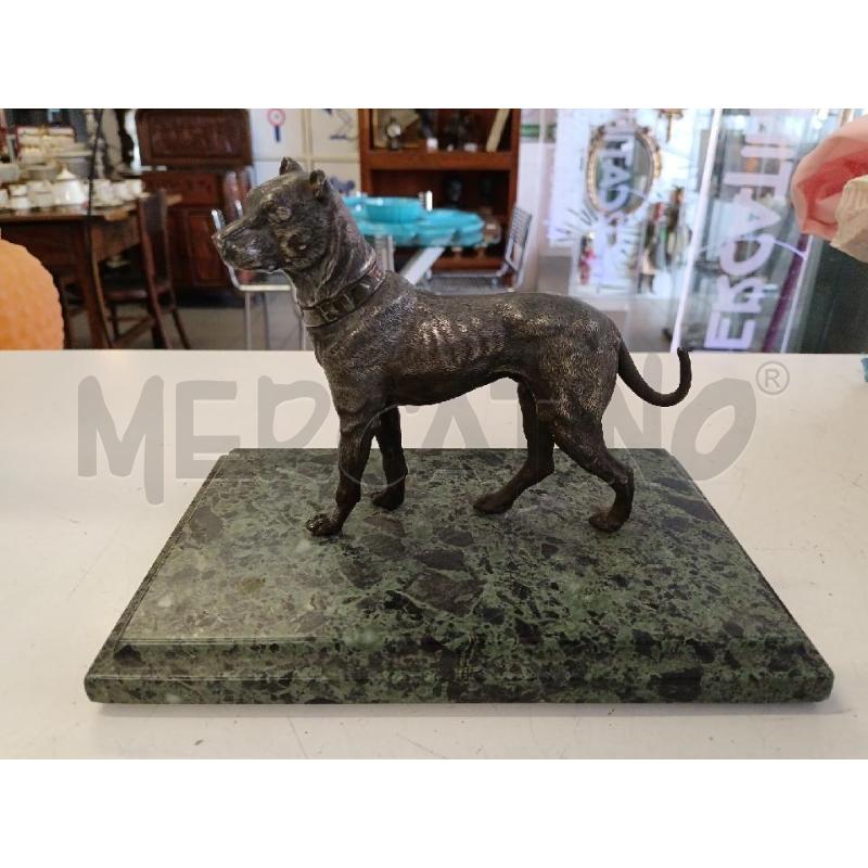 STATUA MASTINO BASE MARMO VERDE  | Mercatino dell'Usato Milano centrale 1