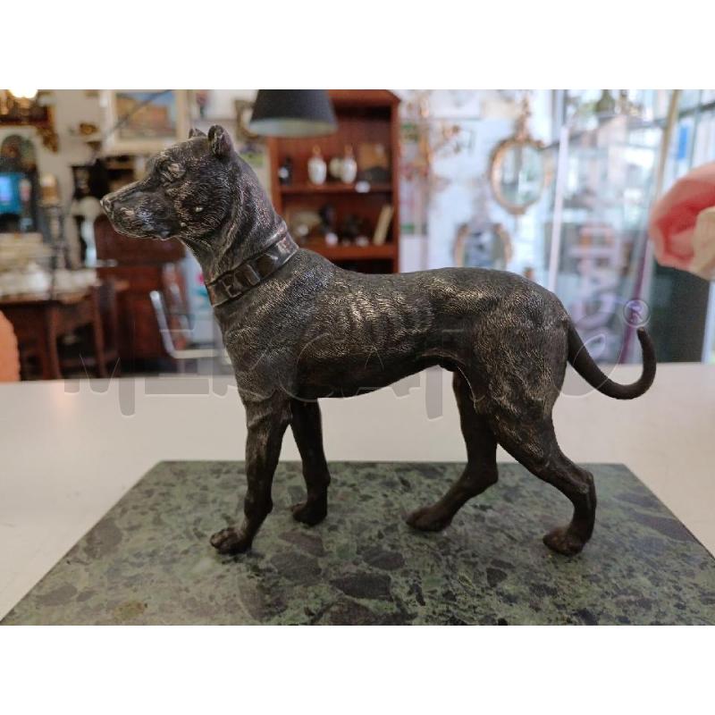 STATUA MASTINO BASE MARMO VERDE  | Mercatino dell'Usato Milano centrale 3