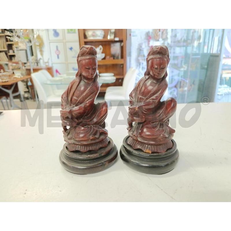STATUINA LEGNO ORIENTALE | Mercatino dell'Usato Milano centrale 1