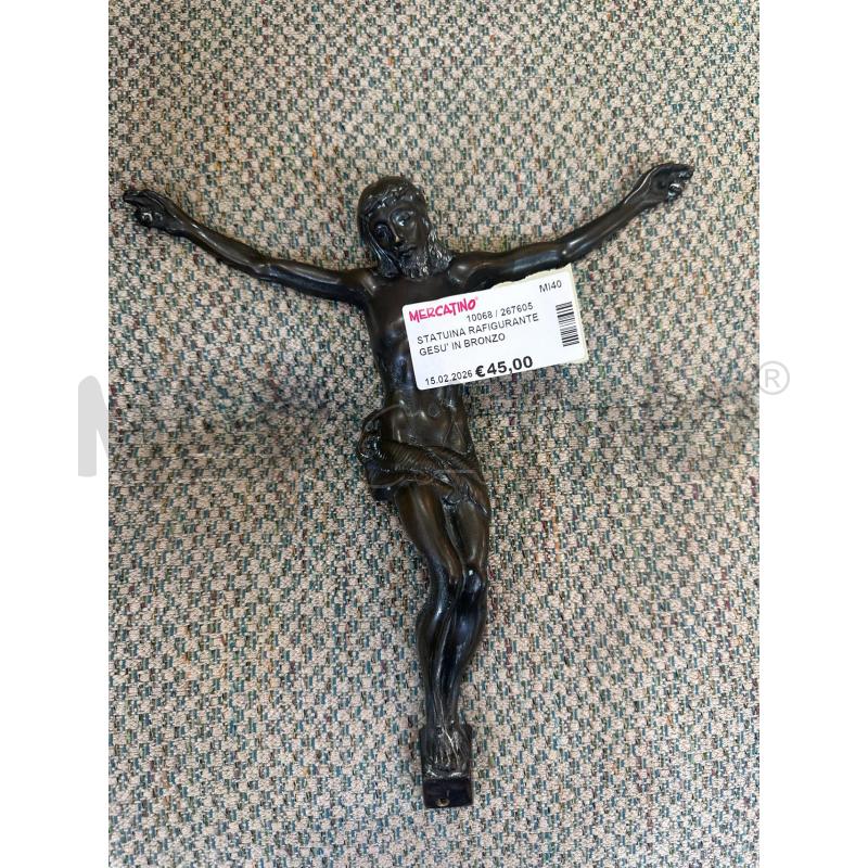 STATUINA RAFIGURANTE GESU' IN BRONZO | Mercatino dell'Usato Milano centrale 1