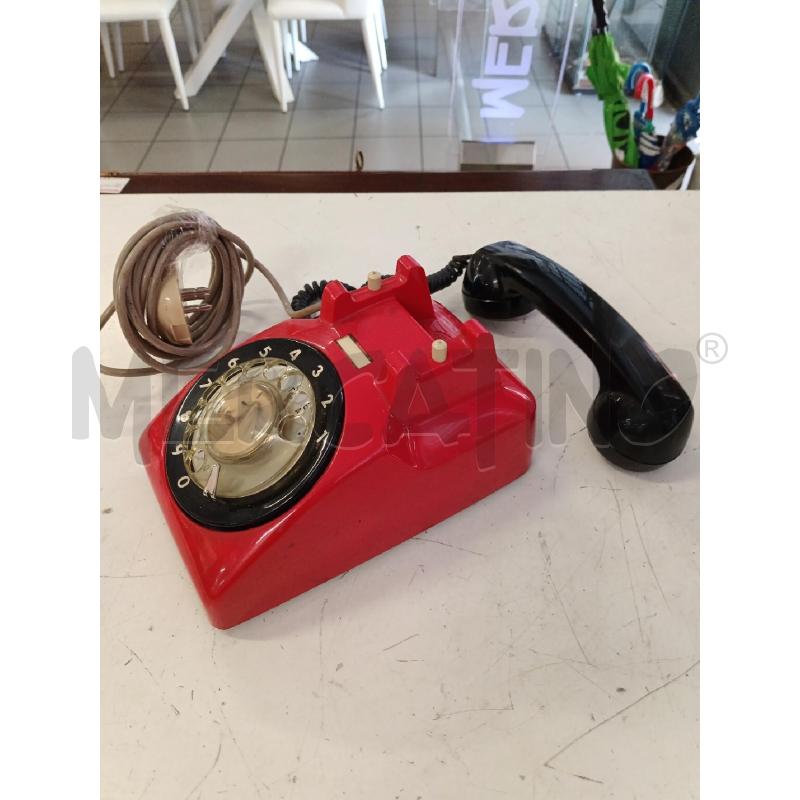 TELEFONO VINTAGE NERO E ROSSO FACE STANDARD | Mercatino dell'Usato Milano centrale 3
