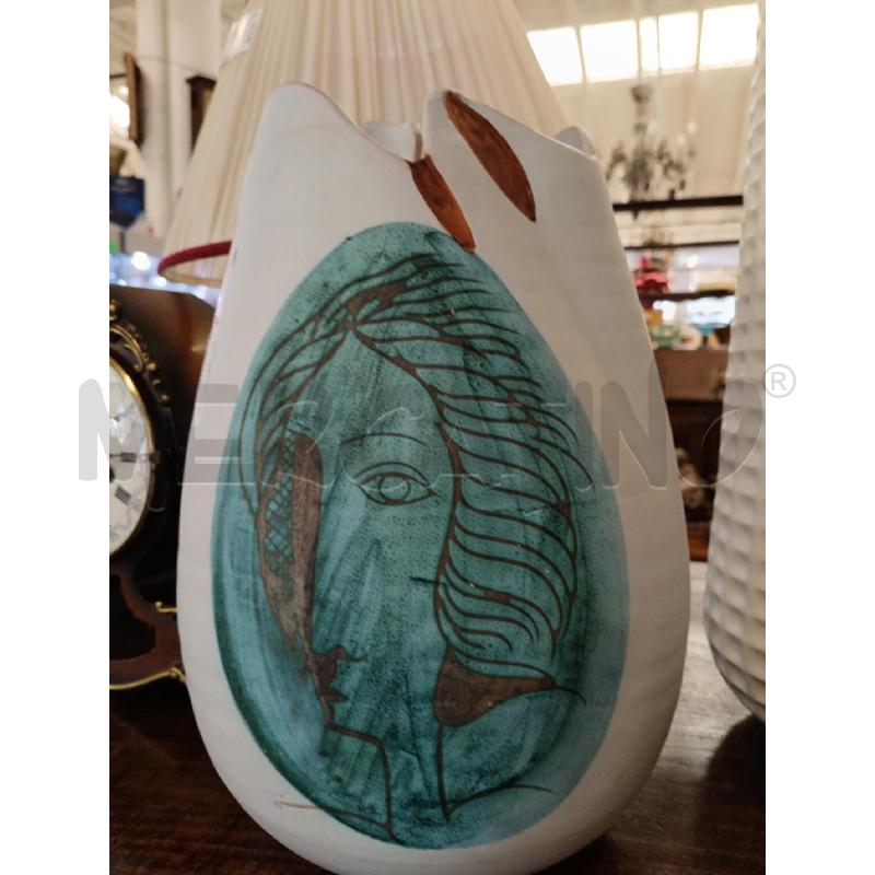 VASO CERAMICA DECORI VISO | Mercatino dell'Usato Milano centrale 3
