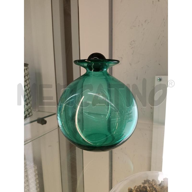 VASO MARCELLO FURLAN VETRO VERDE  | Mercatino dell'Usato Milano centrale 1