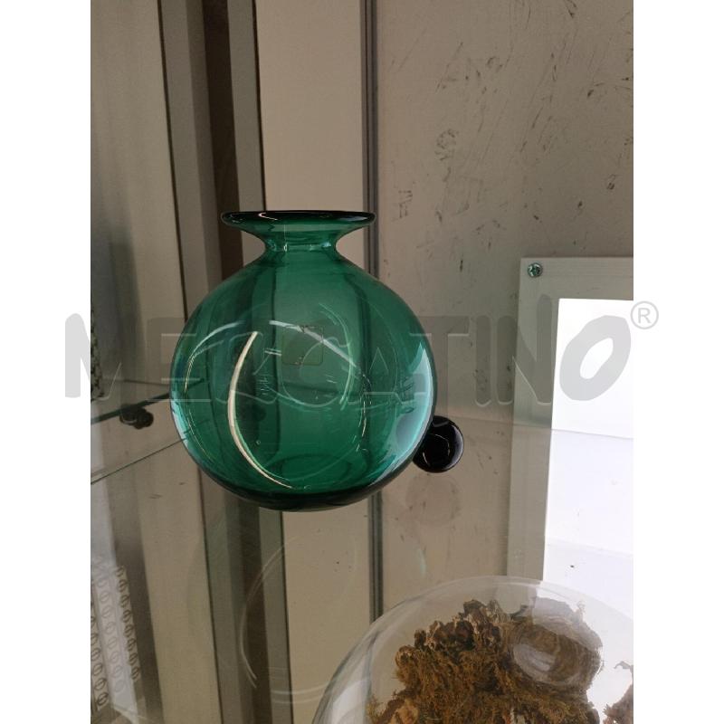 VASO MARCELLO FURLAN VETRO VERDE  | Mercatino dell'Usato Milano centrale 3