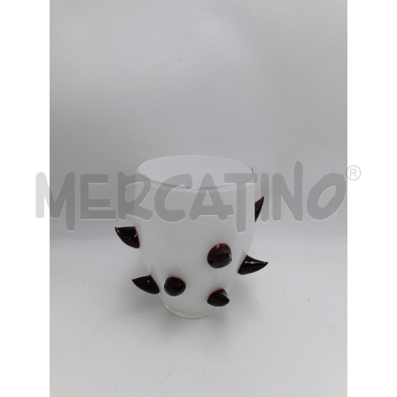 VASO MURRINABIANCO CORNI ROSSI  | Mercatino dell'Usato Milano centrale 1