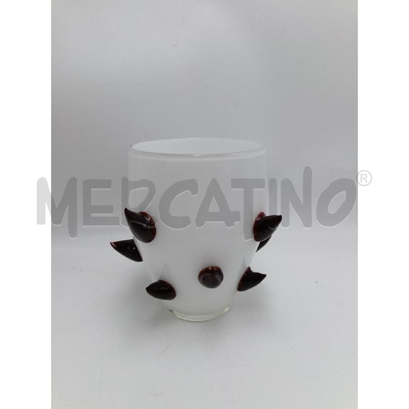 VASO MURRINABIANCO CORNI ROSSI  | Mercatino dell'Usato Milano centrale 3