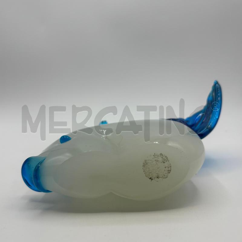 PESCE IN VETRO BIANCO BLU | Mercatino dell'Usato Bresso 5