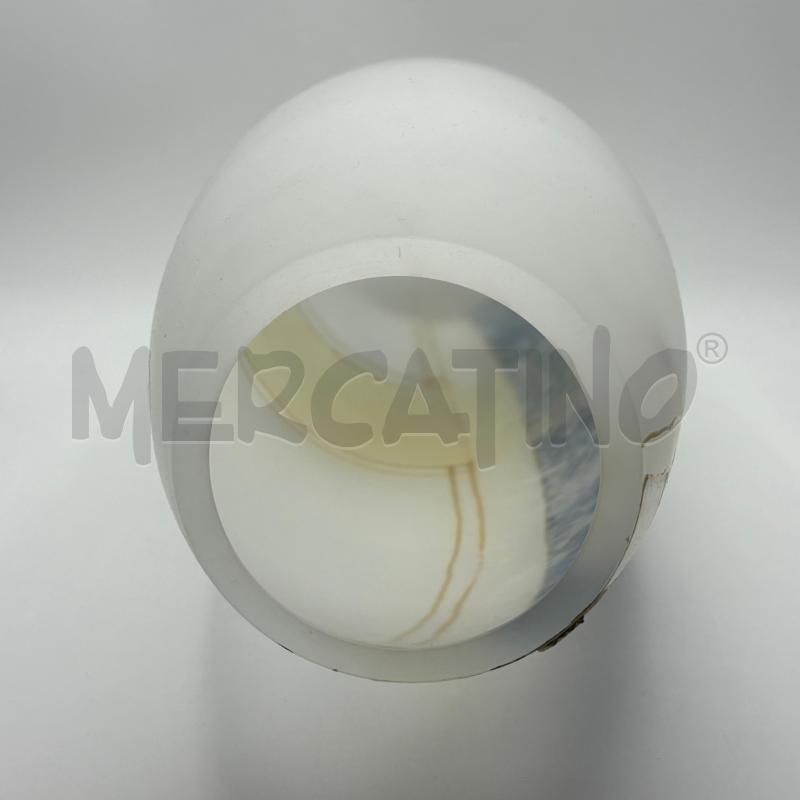 VASO VETRO DECORAZIONE BLU DECORO | Mercatino dell'Usato Bresso 3