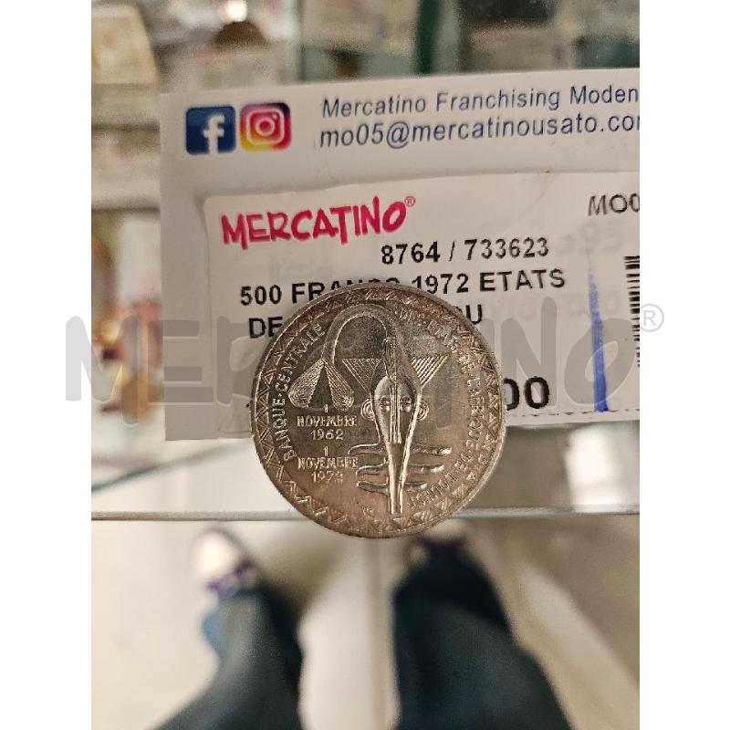 500 FRANCS 1972 ETATS DE L'AFRIQUE OUEST | Mercatino dell'Usato Modena 1