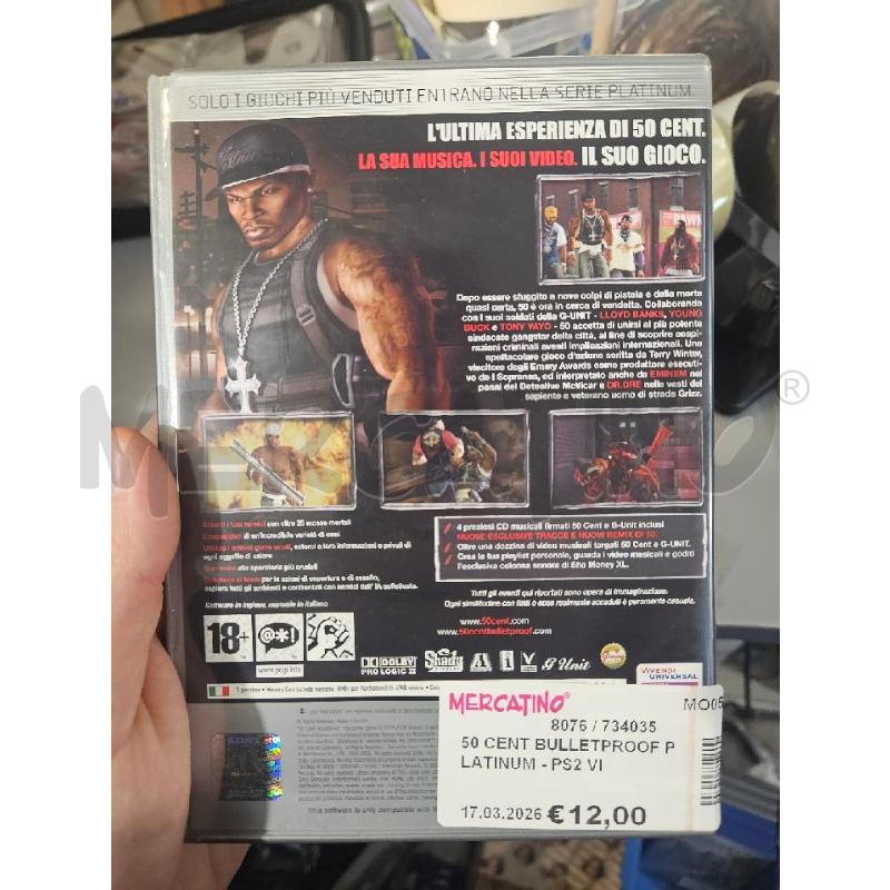 50 CENT BULLETPROOF PLATINUM - PS2 VIDEO GIOCO  | Mercatino dell'Usato Modena 2