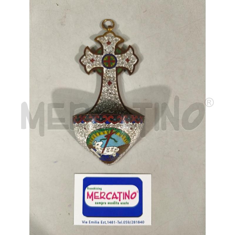 ACQUASANTIERA CLOISONNE DIPINTA AGNELLO | Mercatino dell'Usato Modena 1