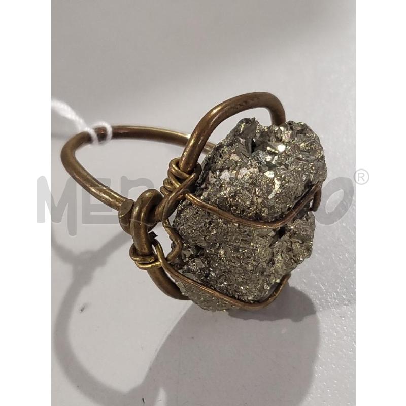 ANELLO DONNA ARTIGIANALE PIETRA PIRITE | Mercatino dell'Usato Modena 1