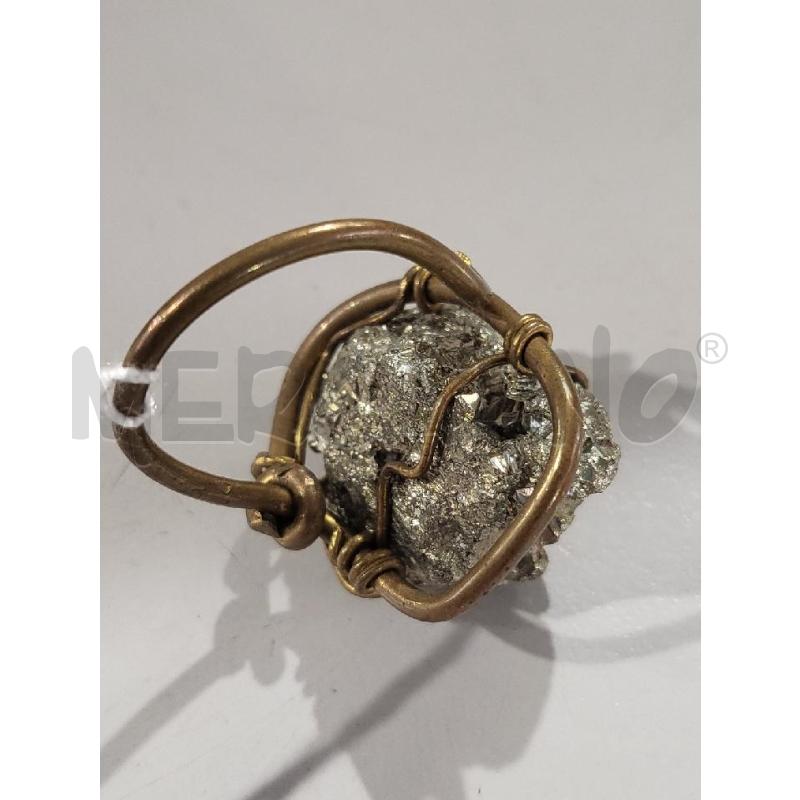 ANELLO DONNA ARTIGIANALE PIETRA PIRITE | Mercatino dell'Usato Modena 4