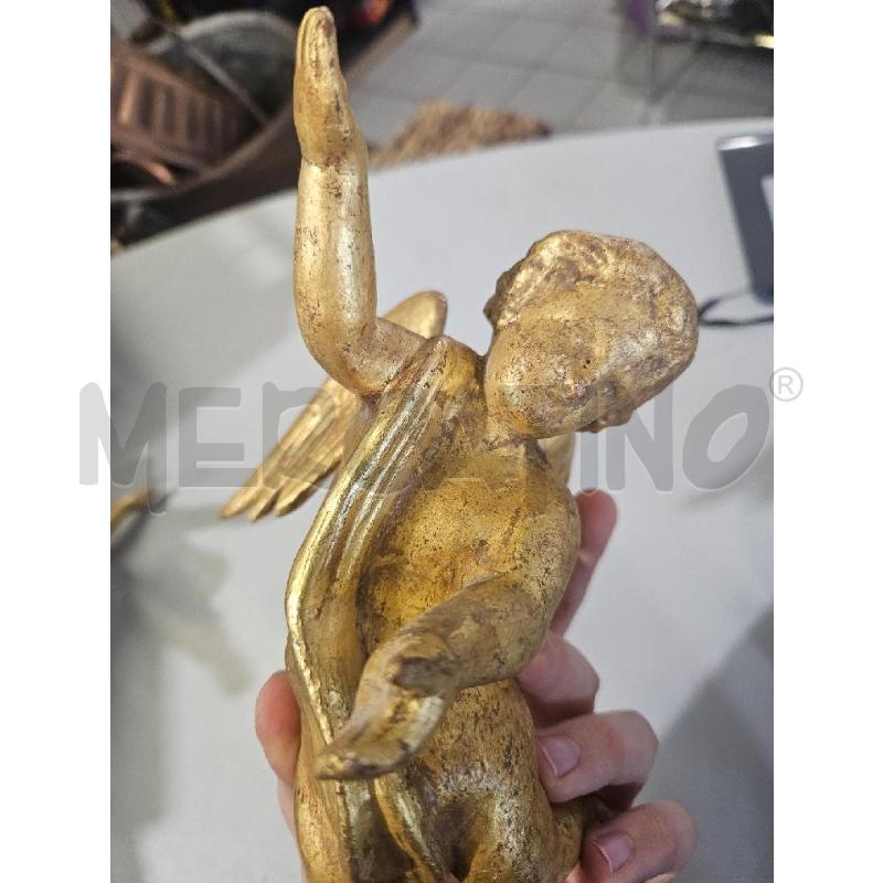 ANGIOLETTO PASTA DI LEGNO 22CM DORATURA | Mercatino dell'Usato Modena 4