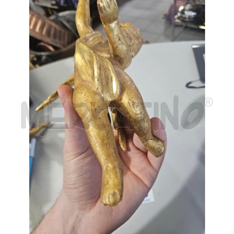 ANGIOLETTO PASTA DI LEGNO 22CM DORATURA | Mercatino dell'Usato Modena 5