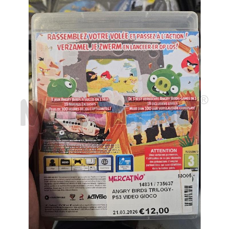 ANGRY BIRDS TRILOGY- PS3 VIDEO GIOCO  | Mercatino dell'Usato Modena 2