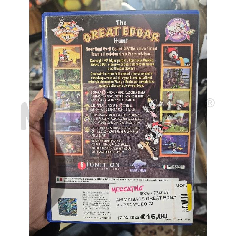ANIMANIACS GREAT EDGAR - PS2 VIDEO GIOCO  | Mercatino dell'Usato Modena 2