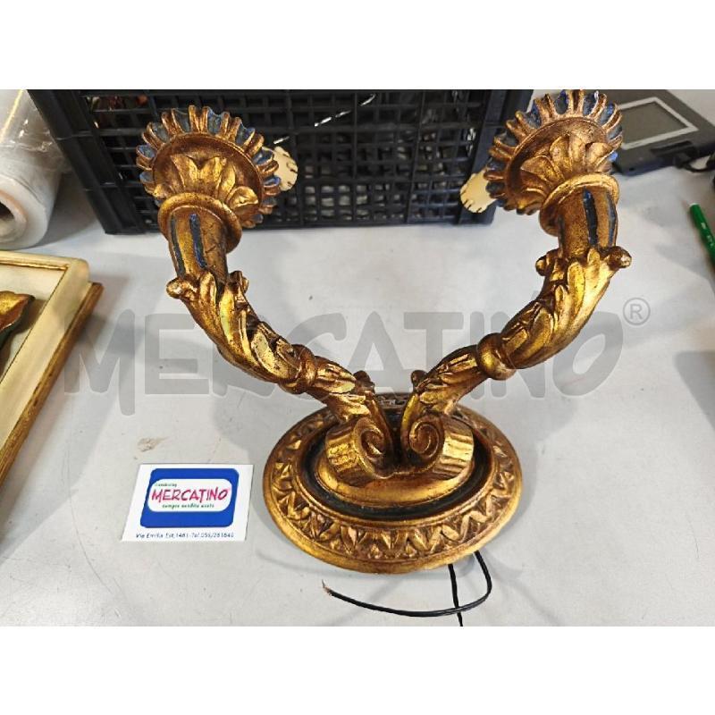 APPLIQUE DOPPIA LEGNO DORATO  | Mercatino dell'Usato Modena 1