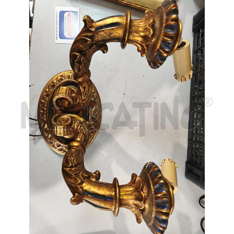 APPLIQUE DOPPIA LEGNO DORATO  | Mercatino dell'Usato Modena 3