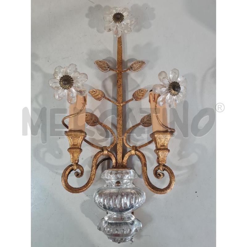 APPLIQUE IN CRISTALLO E METALLO DORATO FIORI | Mercatino dell'Usato Modena 1