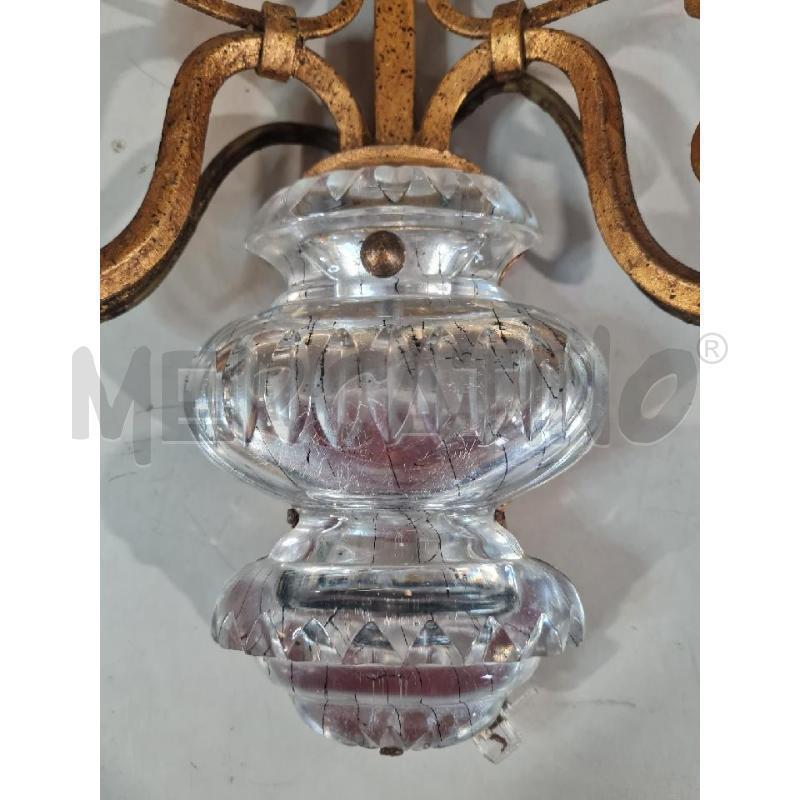 APPLIQUE IN CRISTALLO E METALLO DORATO FIORI | Mercatino dell'Usato Modena 2