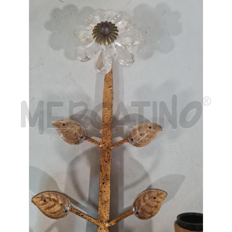 APPLIQUE IN CRISTALLO E METALLO DORATO FIORI | Mercatino dell'Usato Modena 3