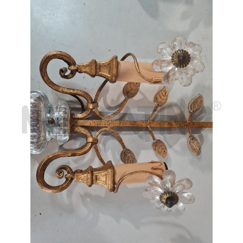 APPLIQUE IN CRISTALLO E METALLO DORATO FIORI | Mercatino dell'Usato Modena 4