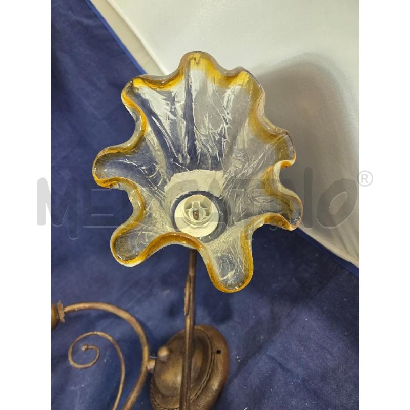 APPLIQUE MET. 2 BRACCIA PARALUMI MURANO | Mercatino dell'Usato Modena 3