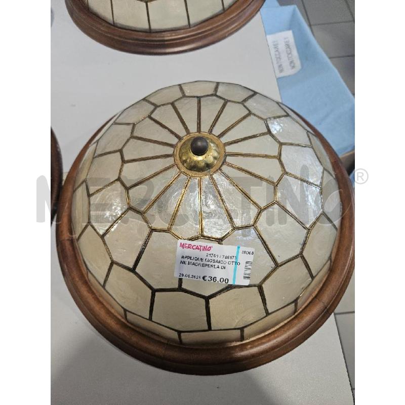 APPLIQUE MOSAICO OTTONE MADREPERLA DIAM 36 | Mercatino dell'Usato Modena 1