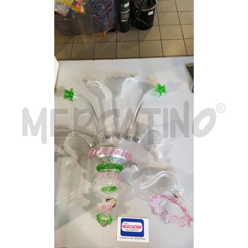 APPLIQUE MURANO VERDE ROSA | Mercatino dell'Usato Modena 1
