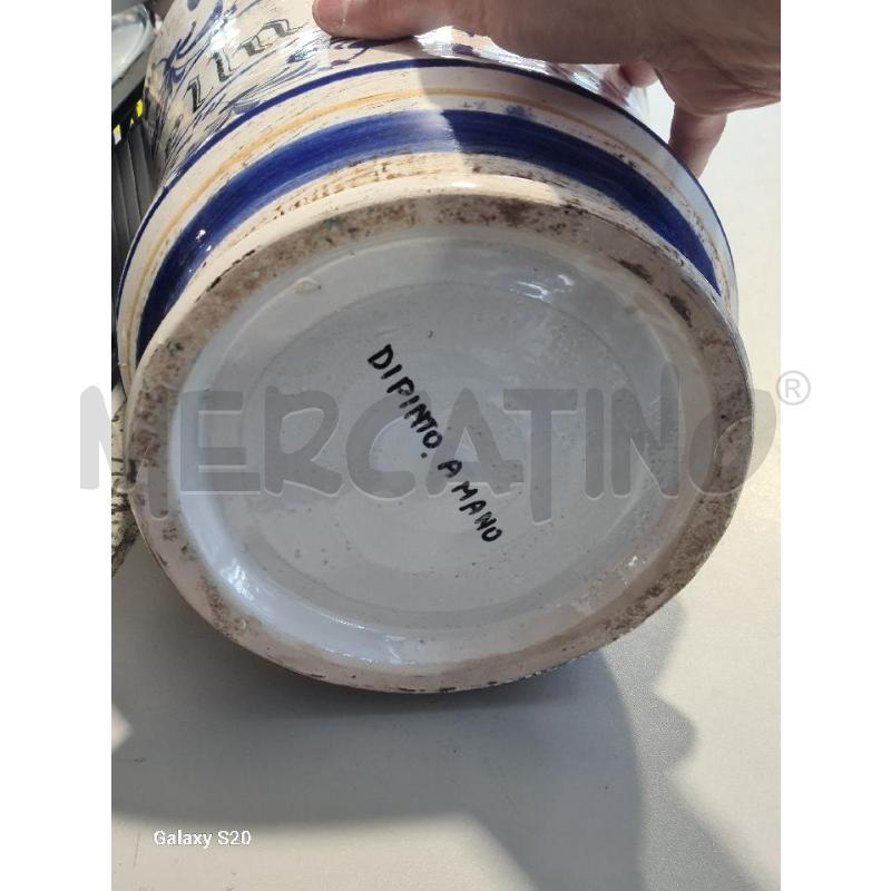 BARATTOLO FARMACIA 38CM CER. CANNELLA DECORI BLU | Mercatino dell'Usato Modena 3
