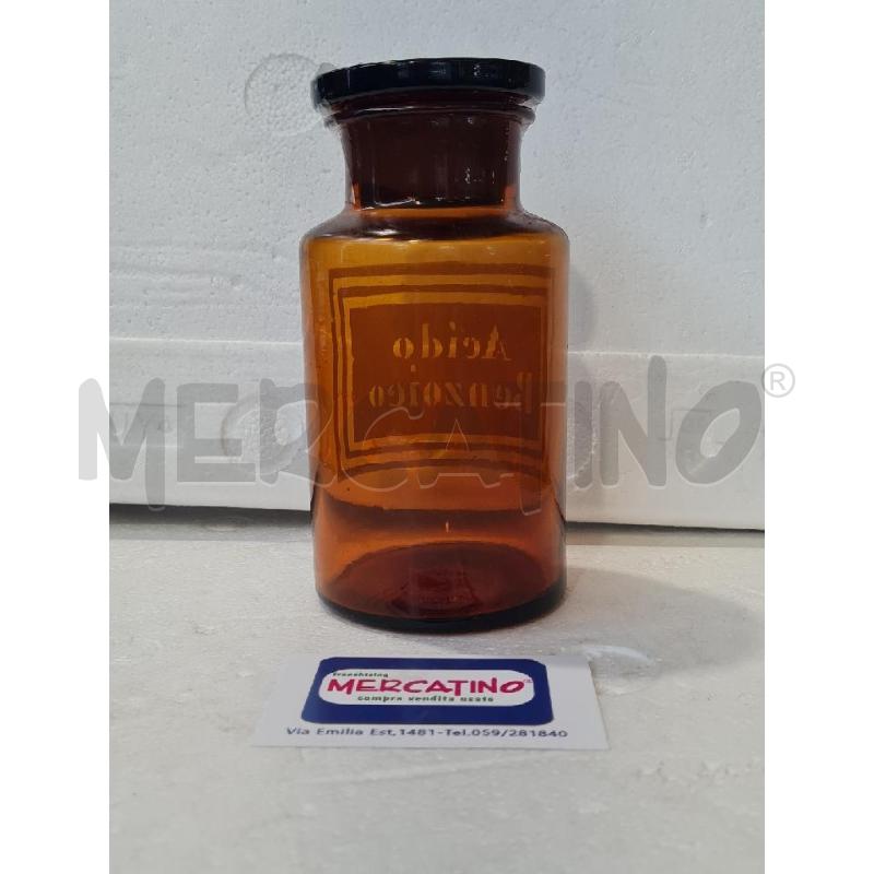 BARATTOLO VETRO  FARMACIA ACIDO BENZOICO VINTAGE | Mercatino dell'Usato Modena 2