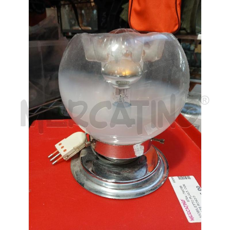 BASE LAMPADA IN VETRO MURANO SFERA OPALINO E MARRONE | Mercatino dell'Usato Modena 1