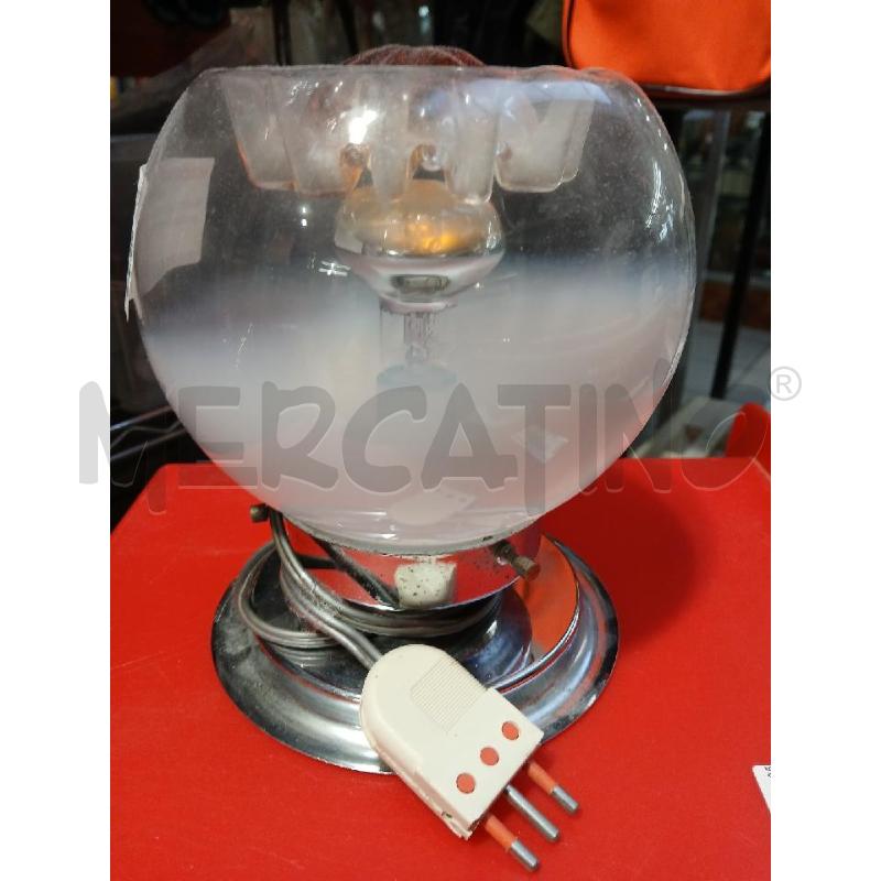 BASE LAMPADA IN VETRO MURANO SFERA OPALINO E MARRONE | Mercatino dell'Usato Modena 3