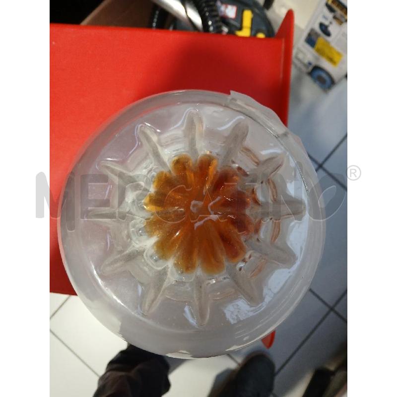 BASE LAMPADA IN VETRO MURANO SFERA OPALINO E MARRONE | Mercatino dell'Usato Modena 2