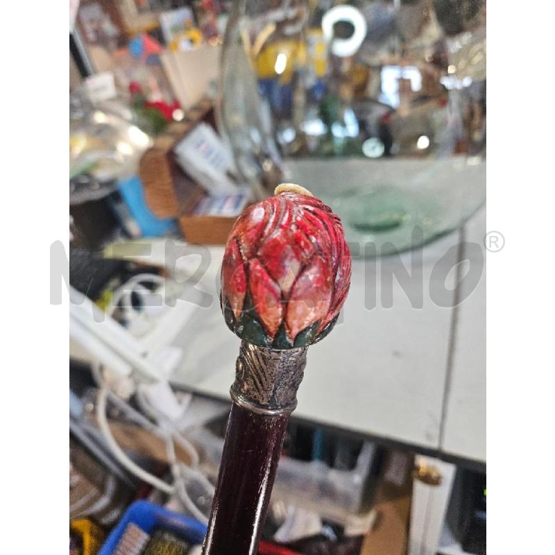 BASTONE PASS. 87CM IMPUGNATURA ROSA E LAMINA LEGNO | Mercatino dell'Usato Modena 3