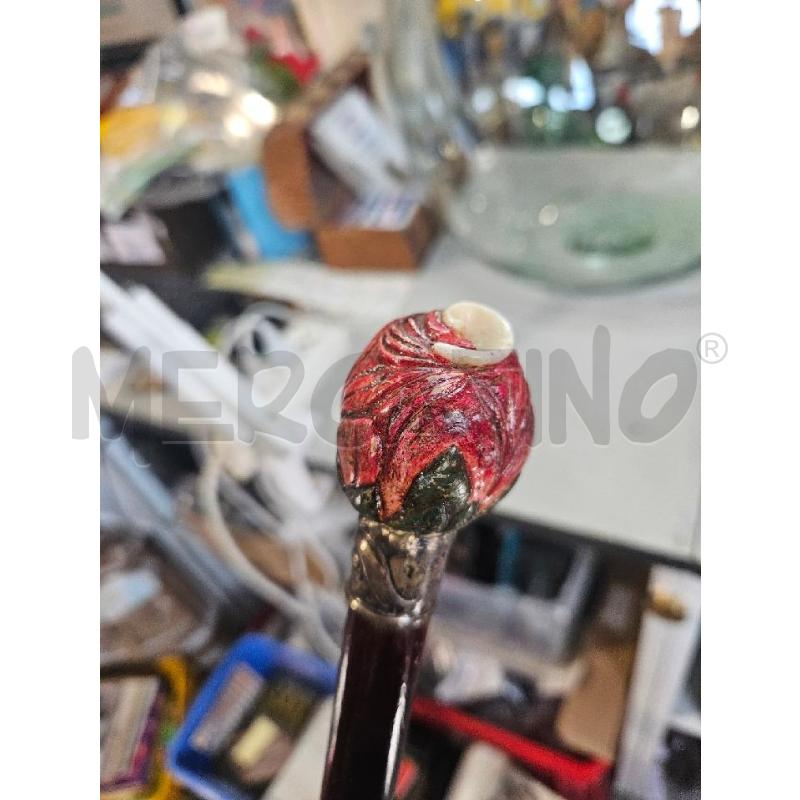 BASTONE PASS. 87CM IMPUGNATURA ROSA E LAMINA LEGNO | Mercatino dell'Usato Modena 4